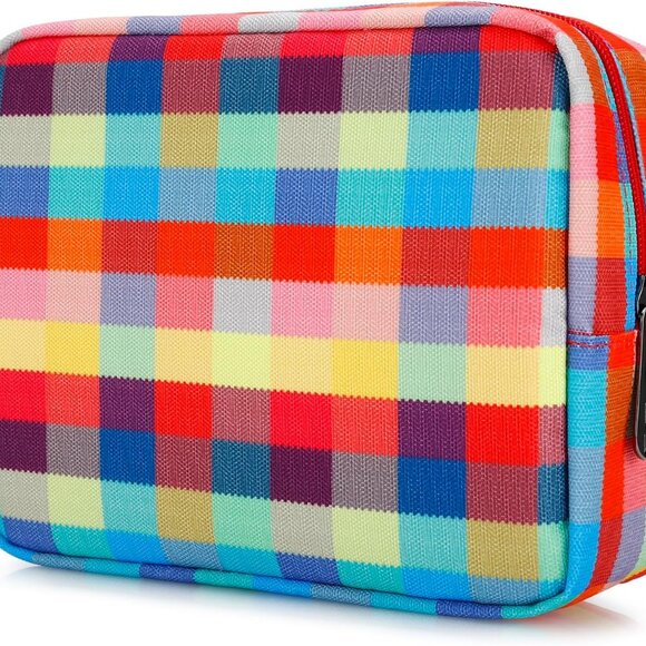 Cute Makeup Bag,Big Travel Make up Pouch,Zipper Large Toiletry Cosmetic Brush Sk - Picture 1 of 6